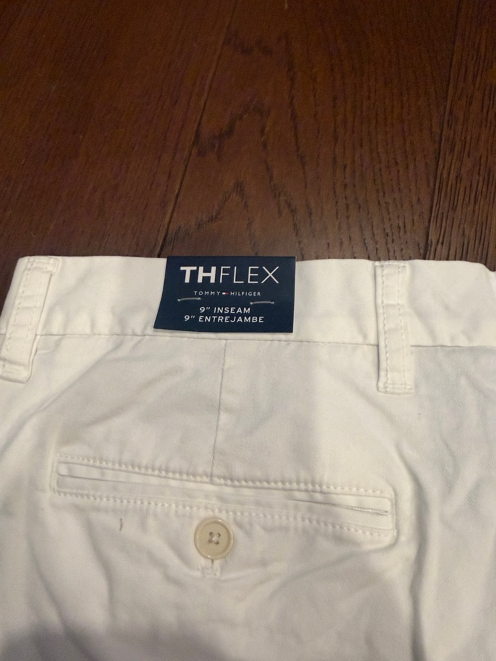 Men's Stretch Chino Shorts - White - Picture 4 of 5